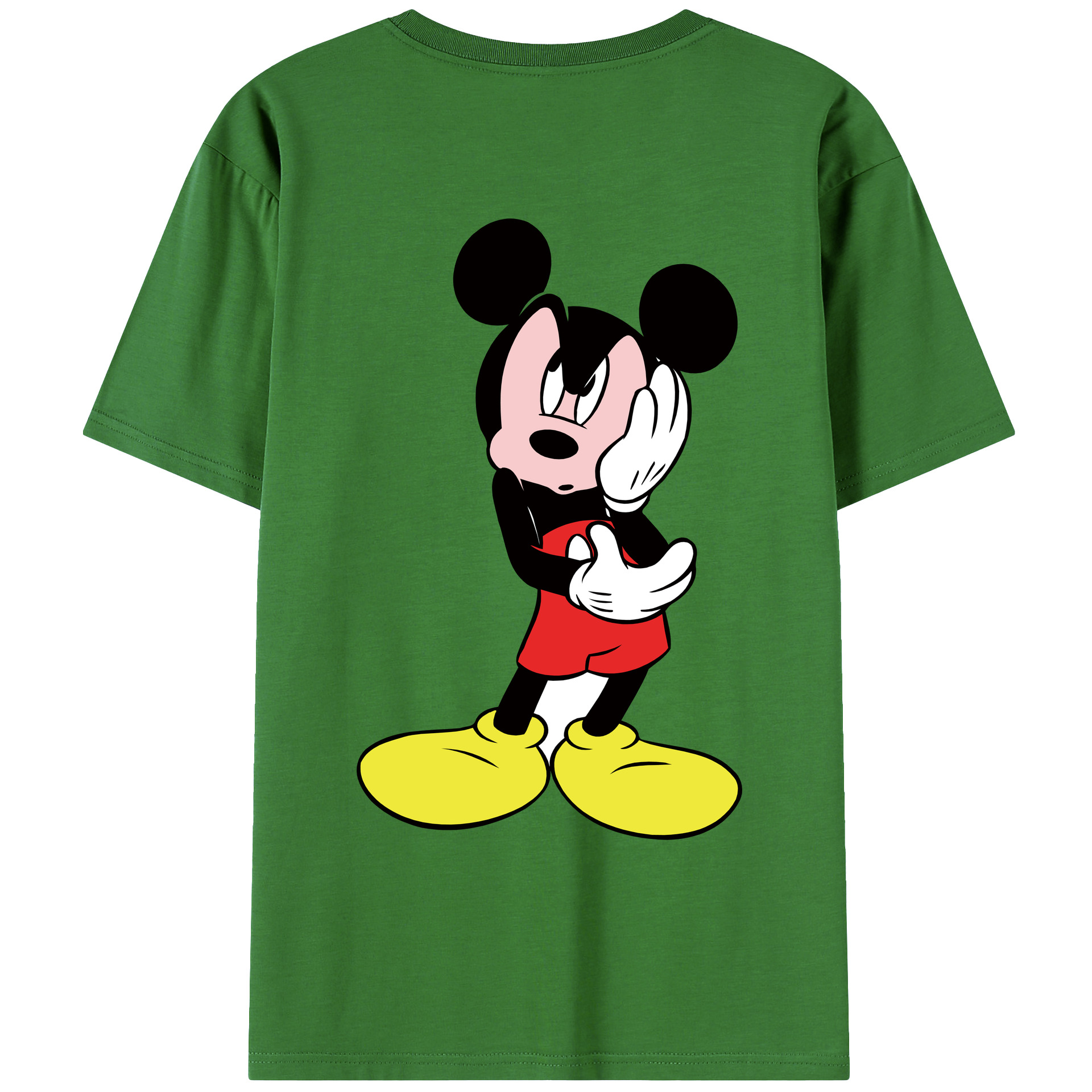 （画像用） ミッキーマウス Mickey Mouse レディース半袖Tシャツ(バックプリント)